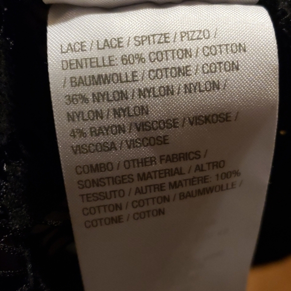 Logo lori Goldstein lace open front black cardigan - Picture 6 of 6